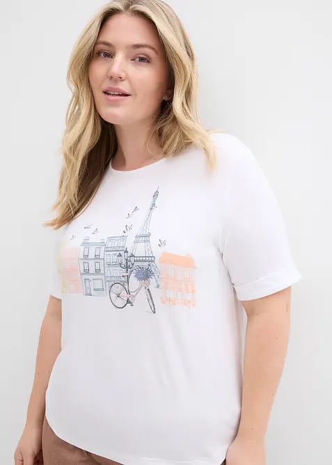 Tričko z visk&oacute;zov&eacute; směsi, bonprix