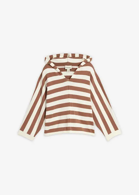 Oversize svetr z jemn&eacute; pleteniny z bavlněn&eacute; směsi, bonprix