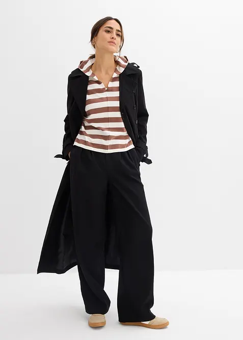 Oversize svetr z jemn&eacute; pleteniny z bavlněn&eacute; směsi, bonprix