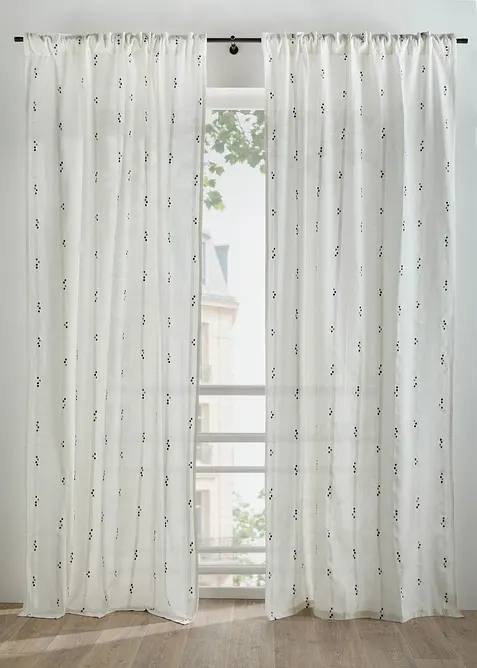 Z&aacute;věs s vetkan&yacute;mi punt&iacute;ky, z organick&eacute; bavlny (1 ks v balen&iacute;), bonprix