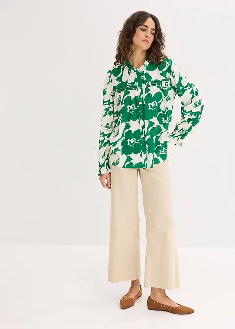 Halenka ze spl&yacute;vav&eacute; visk&oacute;zy, bonprix