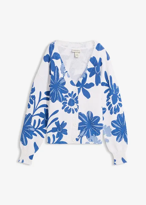 Pleten&yacute; kab&aacute;tek s nati&scaron;těn&yacute;mi květy, bonprix