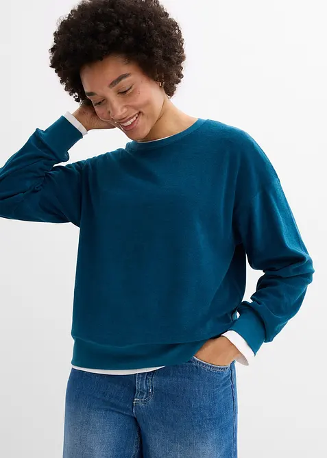 Frot&eacute; tričko s dlouh&yacute;m ruk&aacute;vem, bonprix