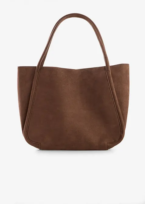 Velk&aacute; kabelka se vzhledem velurov&eacute; kůže, bonprix