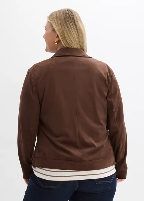 Bunda z uměl&eacute; velurov&eacute; kůže, bonprix