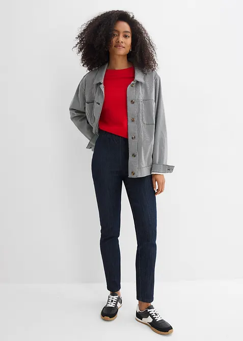 Dž&iacute;ny Slim Fit, High Waist, zkr&aacute;cen&eacute;, bonprix