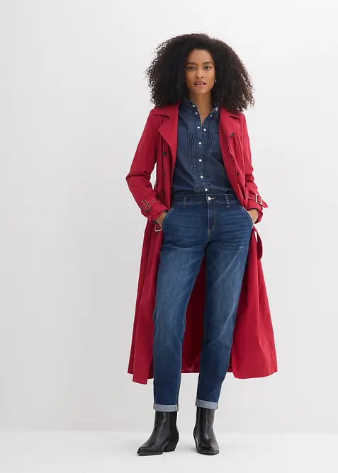 Dž&iacute;ny Boyfriend, Mid Waist, pas do gumy, bonprix