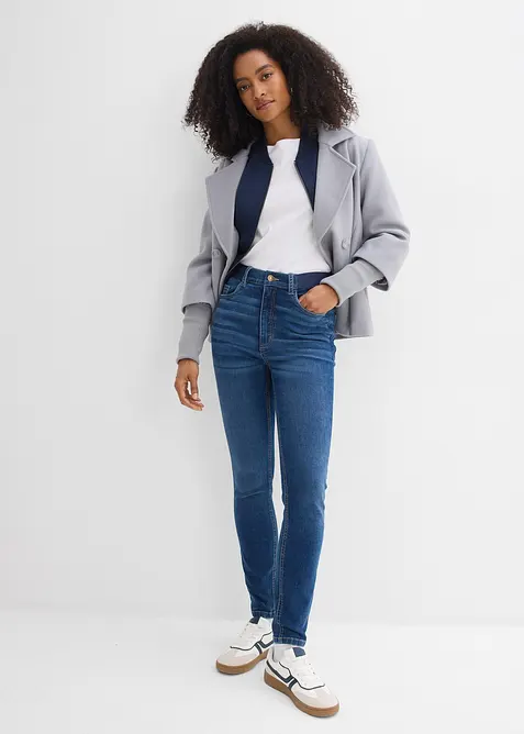 Skinny dž&iacute;ny, High Waist, pohodln&yacute; pas, bonprix