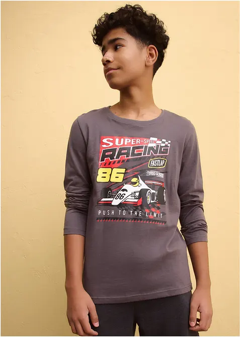 Triko s dlouh&yacute;m ruk&aacute;vem, z čist&eacute; organick&eacute; bavlny, bonprix