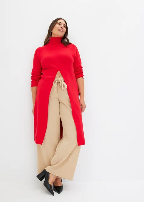 Dlouh&yacute; svetr s rozparkem, bonprix