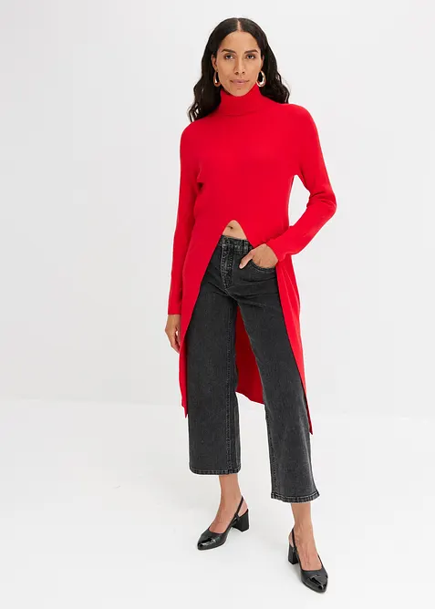 Dlouh&yacute; svetr s rozparkem, bonprix