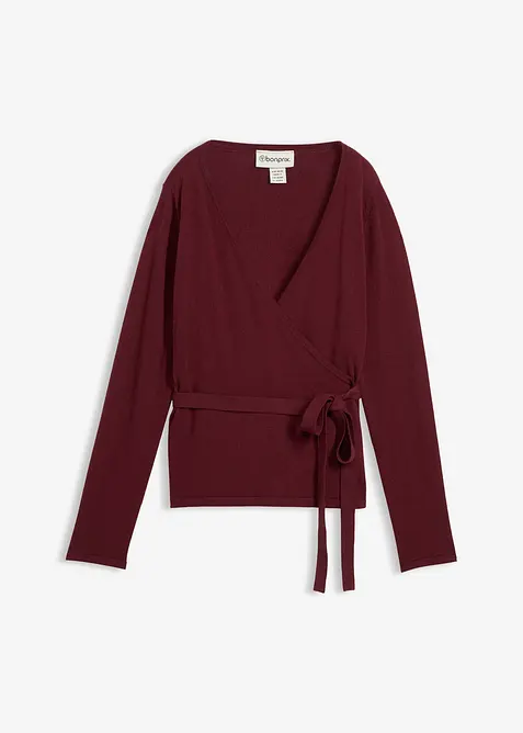 Pleten&yacute; zavinovac&iacute; kab&aacute;tek s vlnou merino, bonprix