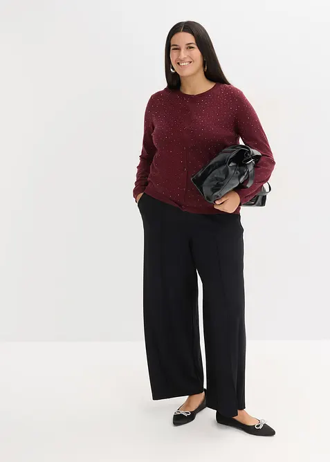 Pleten&yacute; kab&aacute;tek se třpytiv&yacute;mi kam&iacute;nky, bonprix