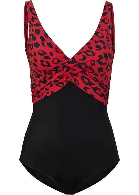 Jednod&iacute;ln&eacute; plavky se zavinovac&iacute;m vzhledem, bonprix