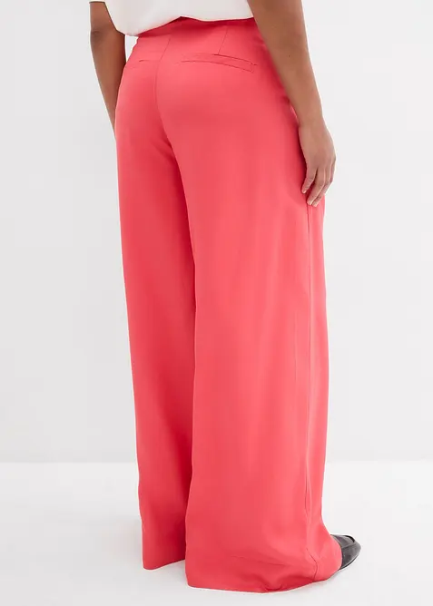 Kalhoty se sklady u pasu, ze spl&yacute;vav&eacute;ho lyocellu, bonprix