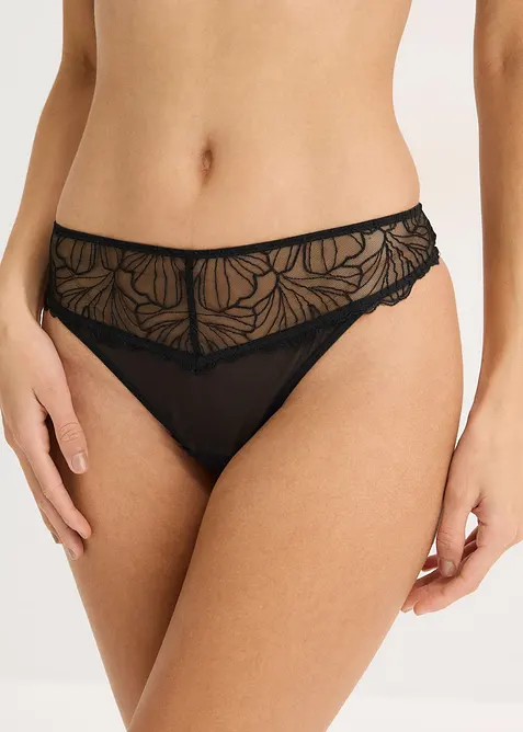 Kalhotky tanga s v&yacute;&scaron;ivkou, bonprix