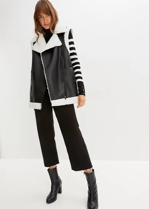 Rol&aacute;kov&yacute; svetr ze směsi s visk&oacute;zou, bonprix