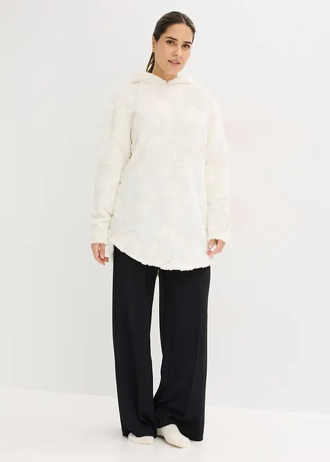 Dlouh&aacute; oversize mikina se srd&iacute;čkov&yacute;m vzorem, bonprix