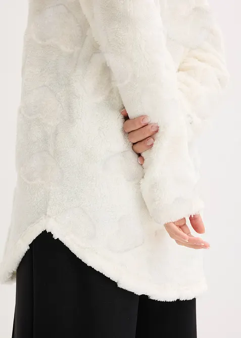 Dlouh&aacute; oversize mikina se srd&iacute;čkov&yacute;m vzorem, bonprix