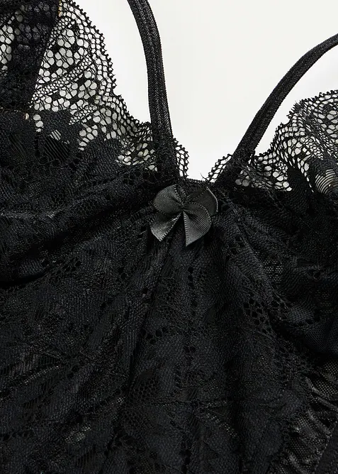 Podvazkov&yacute; top a kalhotky string (2d&iacute;ln&aacute; souprava), bonprix