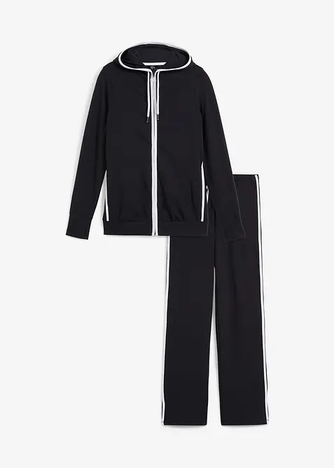 Strečov&aacute; joggingov&aacute; souprava z bavlny (2d&iacute;ln&aacute; souprava), bonprix