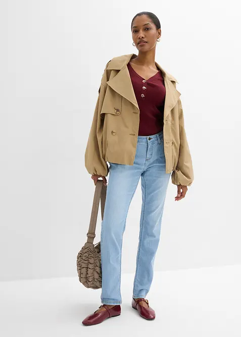 Strečov&eacute; dž&iacute;ny Skinny, Mid Waist, bonprix