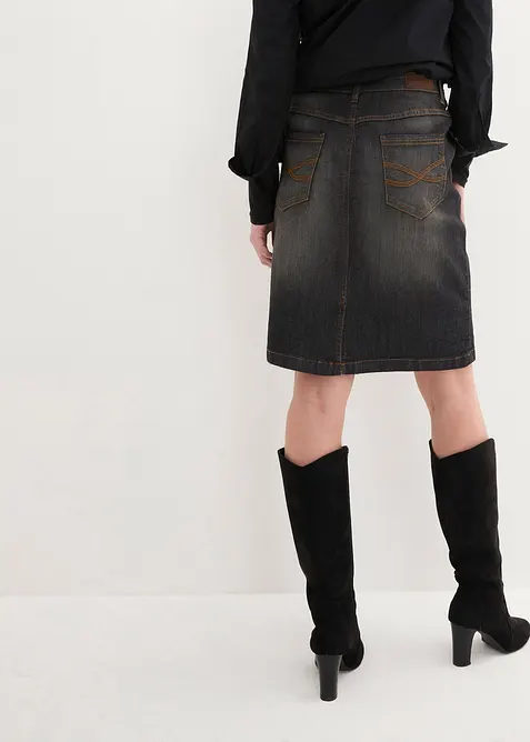 Strečov&aacute; dž&iacute;nov&aacute; sukně, bonprix