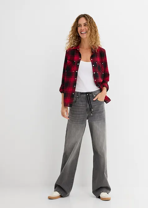 Kostkovan&aacute; ko&scaron;ilov&aacute; halenka z čist&eacute; bavlny, bonprix