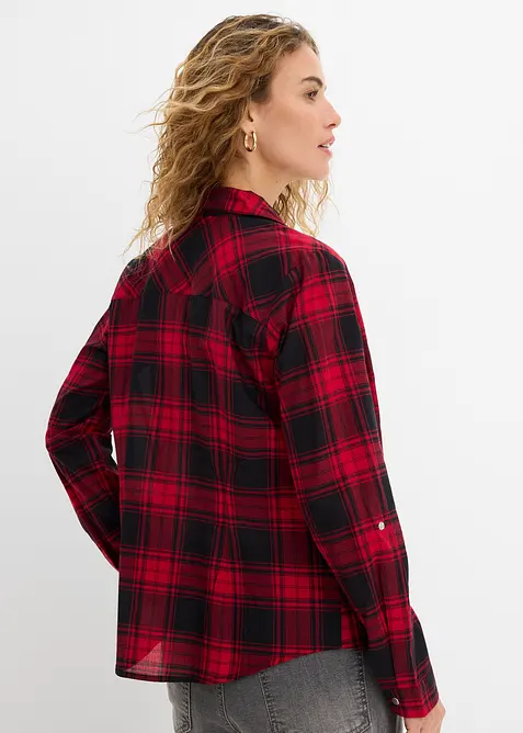 Kostkovan&aacute; ko&scaron;ilov&aacute; halenka z čist&eacute; bavlny, bonprix