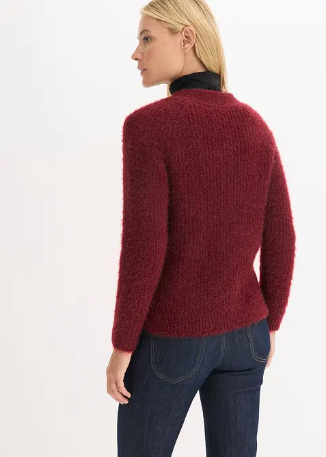 Žebrovan&yacute; kab&aacute;tek ze silněj&scaron;&iacute; pleteniny s leskl&yacute;m efektem, bonprix