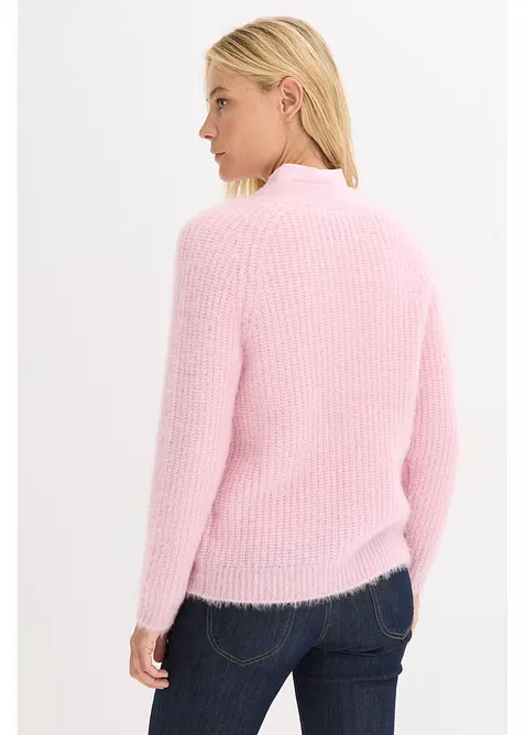 Žebrovan&yacute; kab&aacute;tek ze silněj&scaron;&iacute; pleteniny s leskl&yacute;m efektem, bonprix