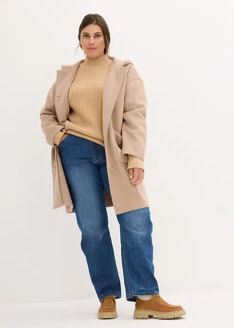 Oversize svetr z čist&eacute; bavlny, bonprix