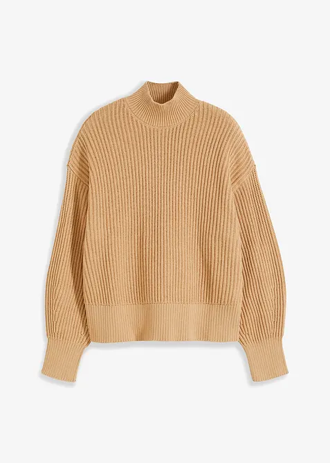 Oversize svetr z čist&eacute; bavlny, bonprix