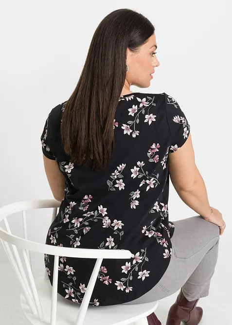 Oversize tričko z bavlněn&eacute; směsi, bonprix