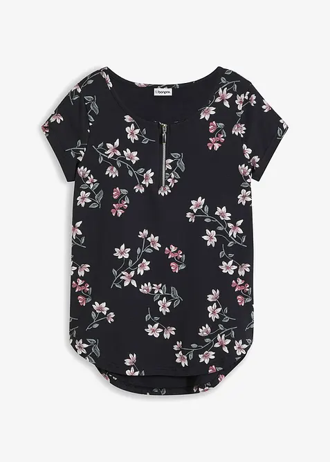 Oversize tričko z bavlněn&eacute; směsi, bonprix