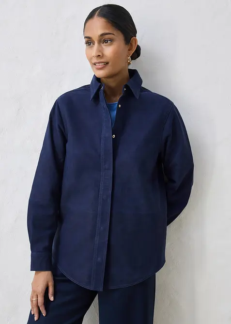 Kožen&aacute; ko&scaron;ile z velurov&eacute; kůže, bonprix