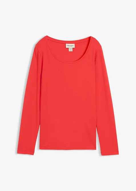 Tričko s dlouh&yacute;m ruk&aacute;vem, z čist&eacute; organick&eacute; bavlny, bonprix