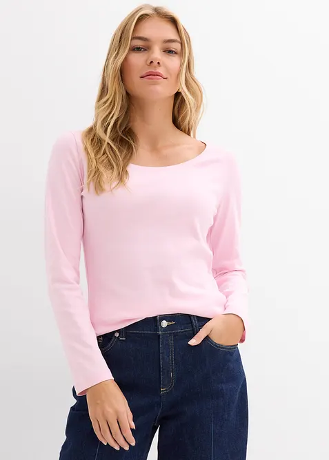 Tričko s dlouh&yacute;m ruk&aacute;vem, z čist&eacute; organick&eacute; bavlny, bonprix