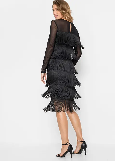 Midi &scaron;aty ze vzdu&scaron;n&eacute; s&iacute;ťoviny, s tř&aacute;sněmi, bonprix