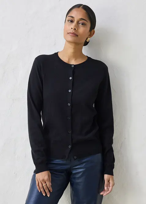 Pleten&yacute; kab&aacute;tek s pod&iacute;lem hedv&aacute;b&iacute;, bonprix