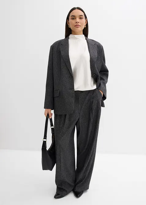 Oversize blejzr z jemn&eacute; visk&oacute;zov&eacute; směsi, bonprix