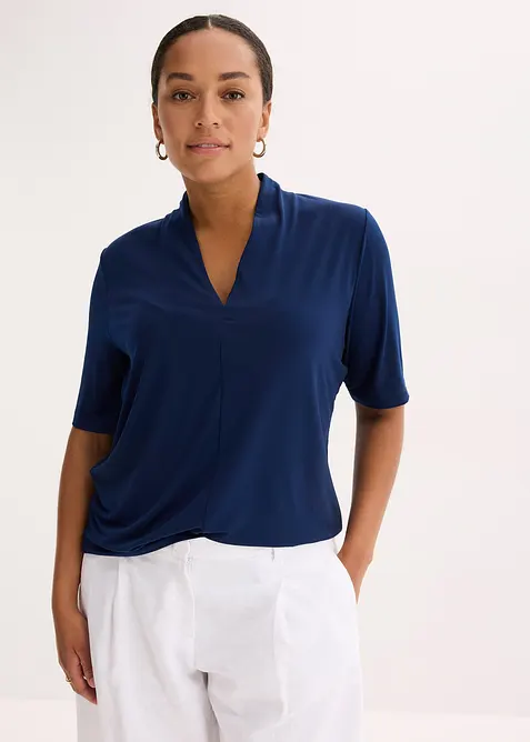 Tričko s kalichov&yacute;m l&iacute;mcem, bonprix