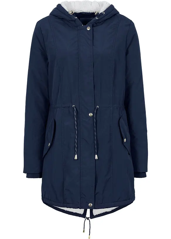 Parka s flísem z medvídkového plyše, bonprix