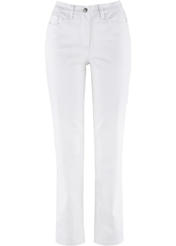 Strečové džíny s rovnými nohavicemi, Mid Waist, bonprix