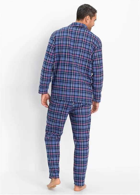 Pyžamo z měkkého flanelu, s knoflíkovou lištou a dlouhým rukávem., bonprix