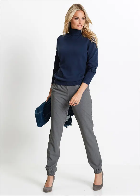 Svetr s rol&aacute;kov&yacute;m l&iacute;mcem, bonprix