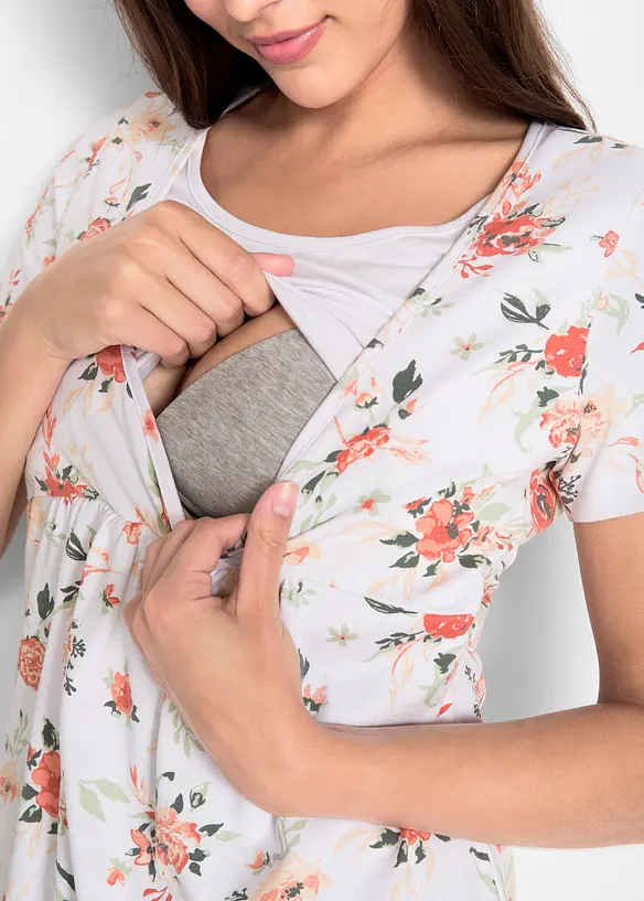 Těhotensk&eacute; a kojic&iacute; triko 2 v 1, z organick&eacute; bavlny, bonprix