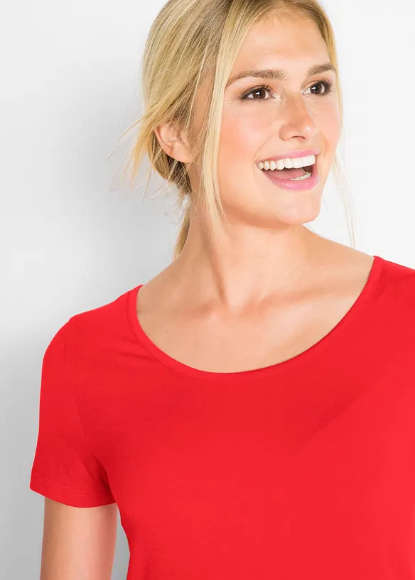 Dlouh&eacute; tričko z měkk&eacute; visk&oacute;zy, bonprix