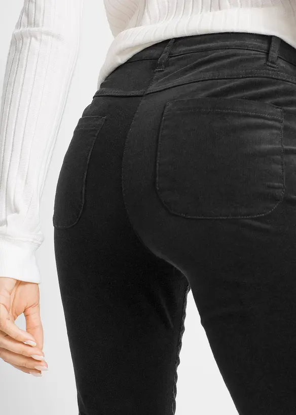 Strečové manšestrové kalhoty, Slim Fit, bonprix