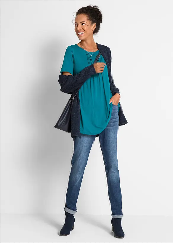 Tričko v áčkové linii, krátký rukáv, bonprix